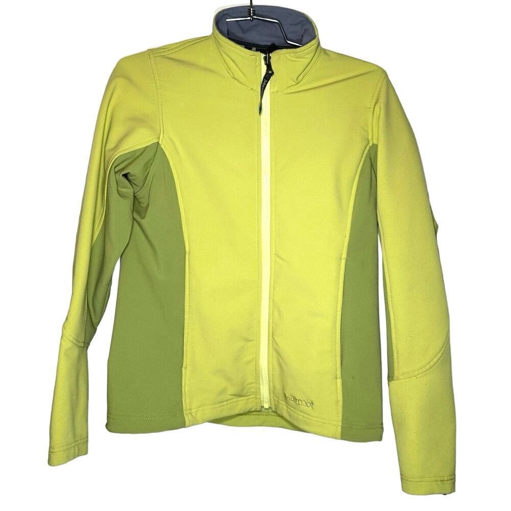 Marmot  Full Zip Jacket Women's Two-Tone Celery Green Hiking Outdoors Sz S